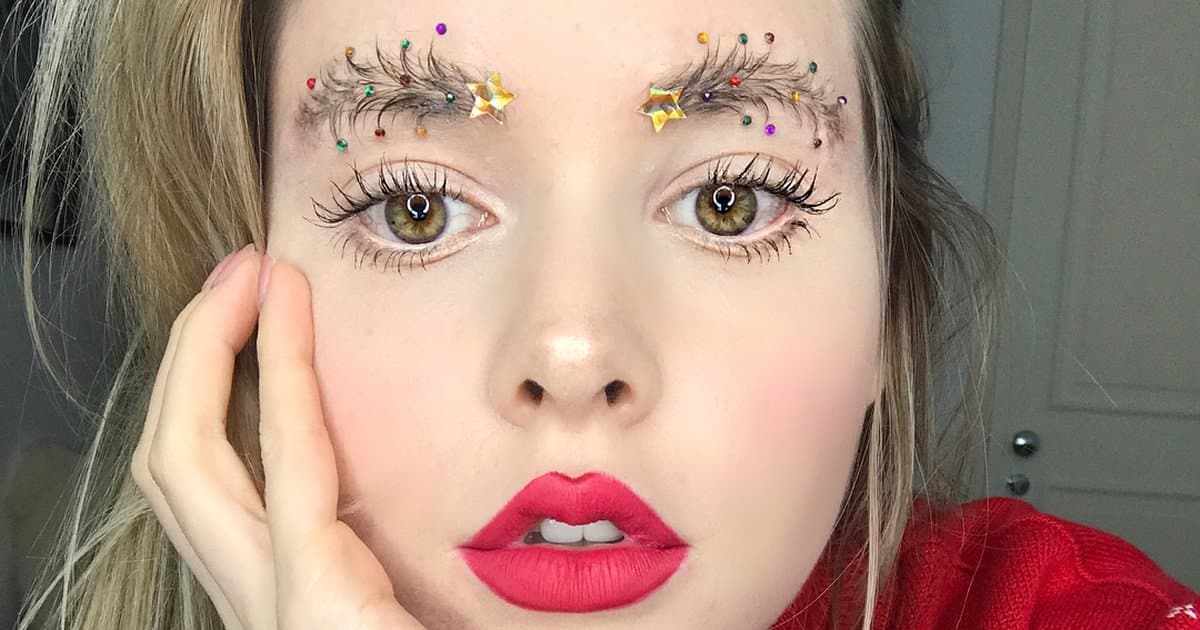 christmas tree eyebrows