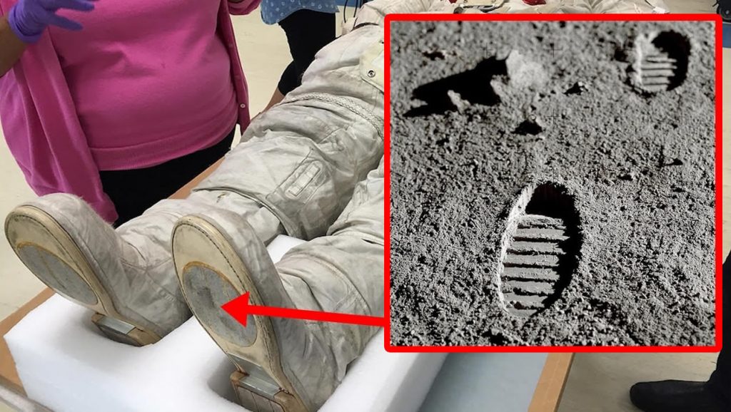 Photo Of Neil Armstrong S Spacesuit Doesn T Match Footprints On The   Neil Armstrong Boots Moon 7 1024x578 